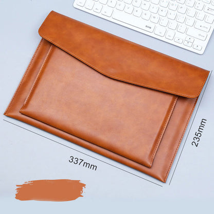 a4 file bag contains large capacity double layer leather protective sleeve