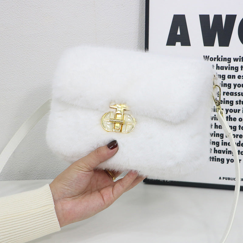 female autumnwinter bag plush crossbody bag