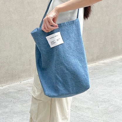 denim canvas bag for women minimalist