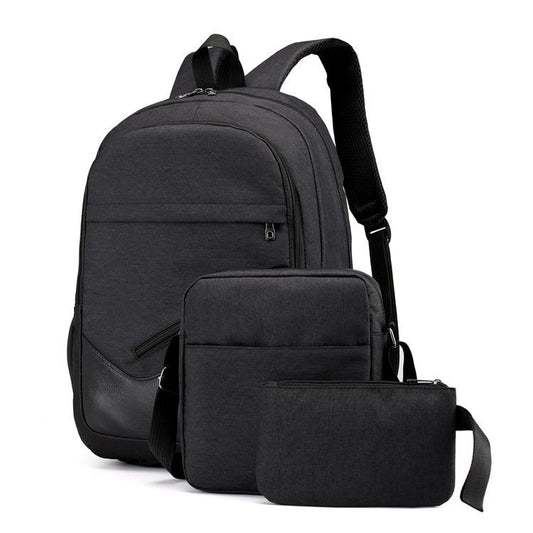 computer three piece college style student backpack men and women