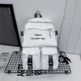 backpack female new korean style fashion brand college style schoolbag male college student leisure simple backpack