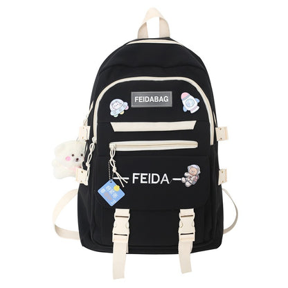 Elegant Mori Leisure Backpack Large Capacity Early High School Student Schoolbag