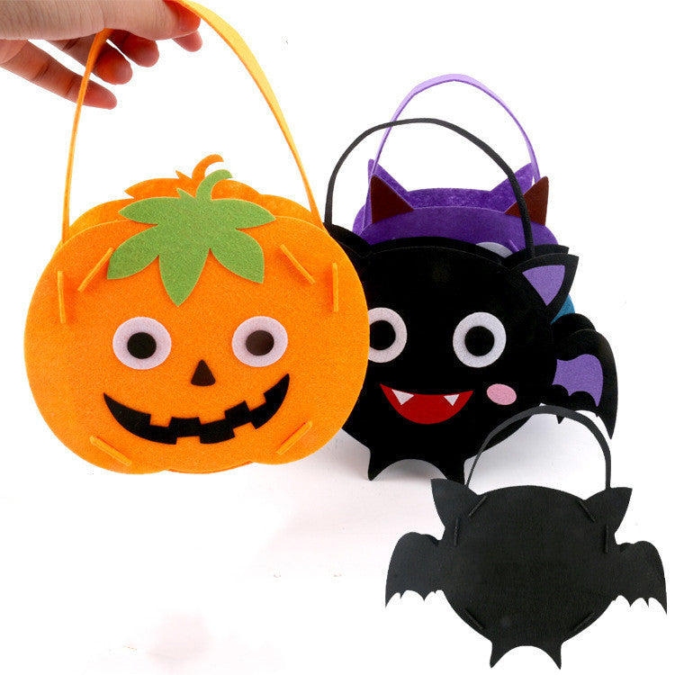 childrens portable pumpkin bag handmade diy material