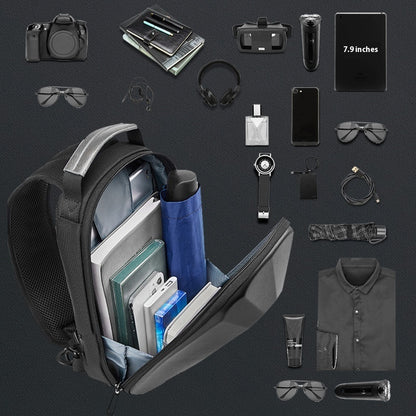 mens shoulder messenger multi functional fashion leisure crossbody hard shell chest bag