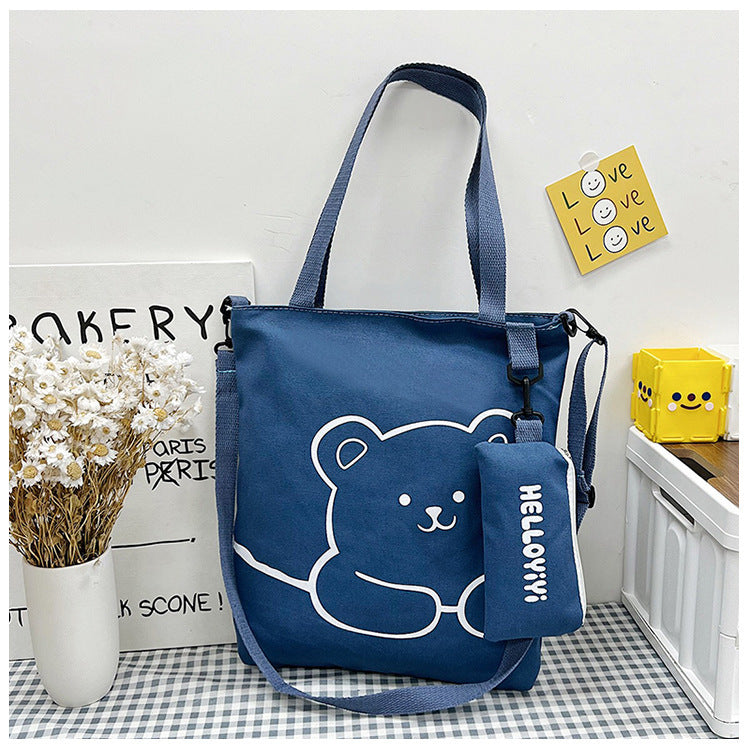 womens fashion bear printed crossbody bag