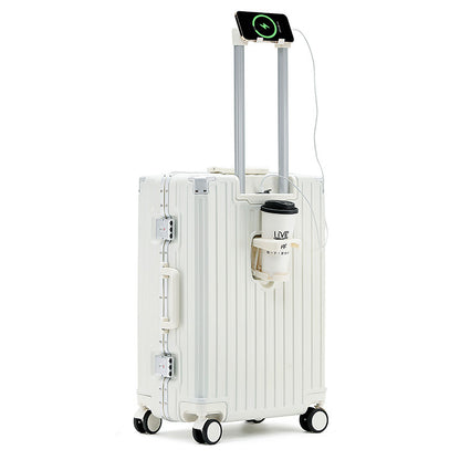 aluminum frame luggage solid extra thick and durable trolley case