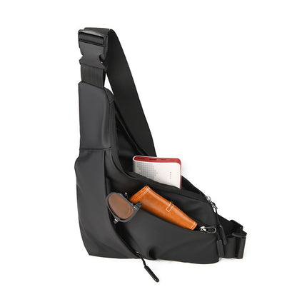 close fitting triangle bag casual derm mens crossbody casual chest bag