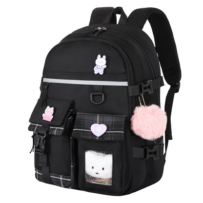 cartoon cute and lightweight burden reducing student schoolbag