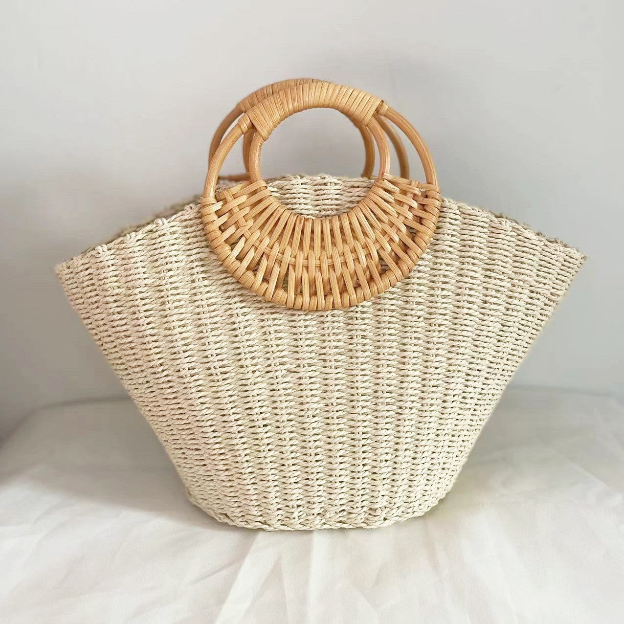 new handheld grass woven simple woven womens bag
