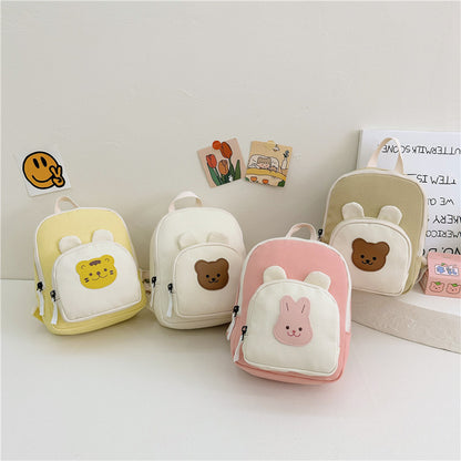 children backpack cartoon bunny girls color matching shoulders