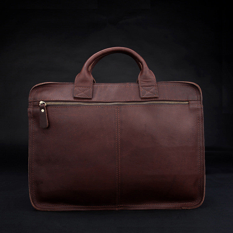 fashion genuine leather mens briefcase