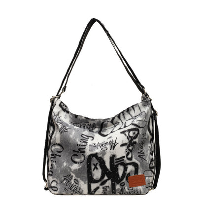 Personalized Letter Graffiti Large Capacity Crossbody Bag