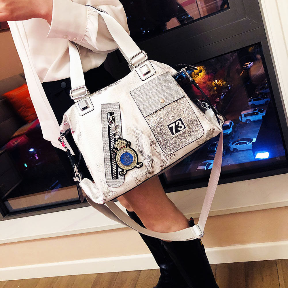 personalized diamond soft leather cross body bag