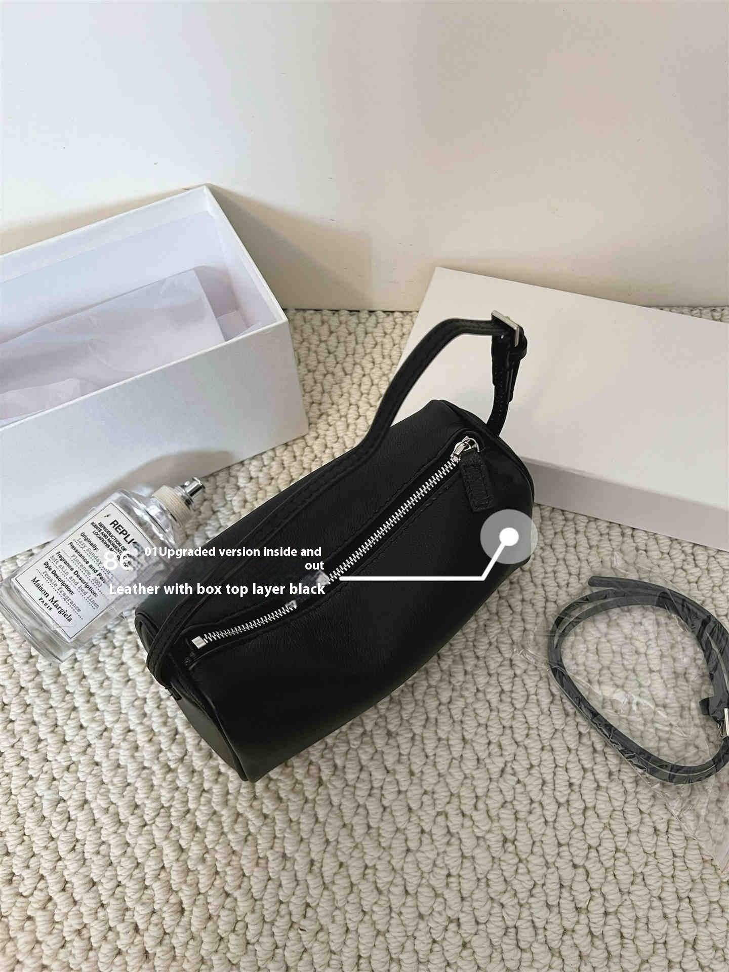 retro 90s suede pencil holder bag autumn and winter high sense