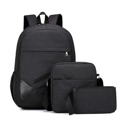 computer three piece college style student backpack men and women