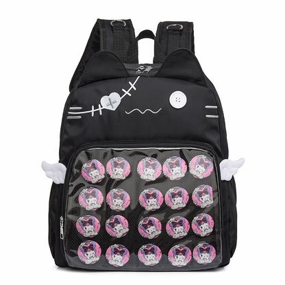 japanese transparent preppy style large capacity casual backpack