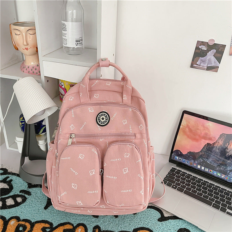 customized korean harajuku nylon student backpack