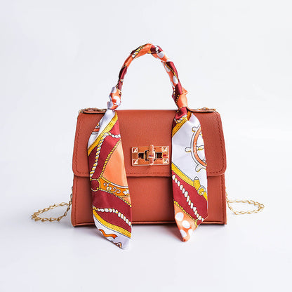 ladies shoulder bag silk scarf portable