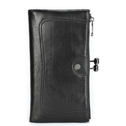 black angel first layer cowhide high end iron womens wallet