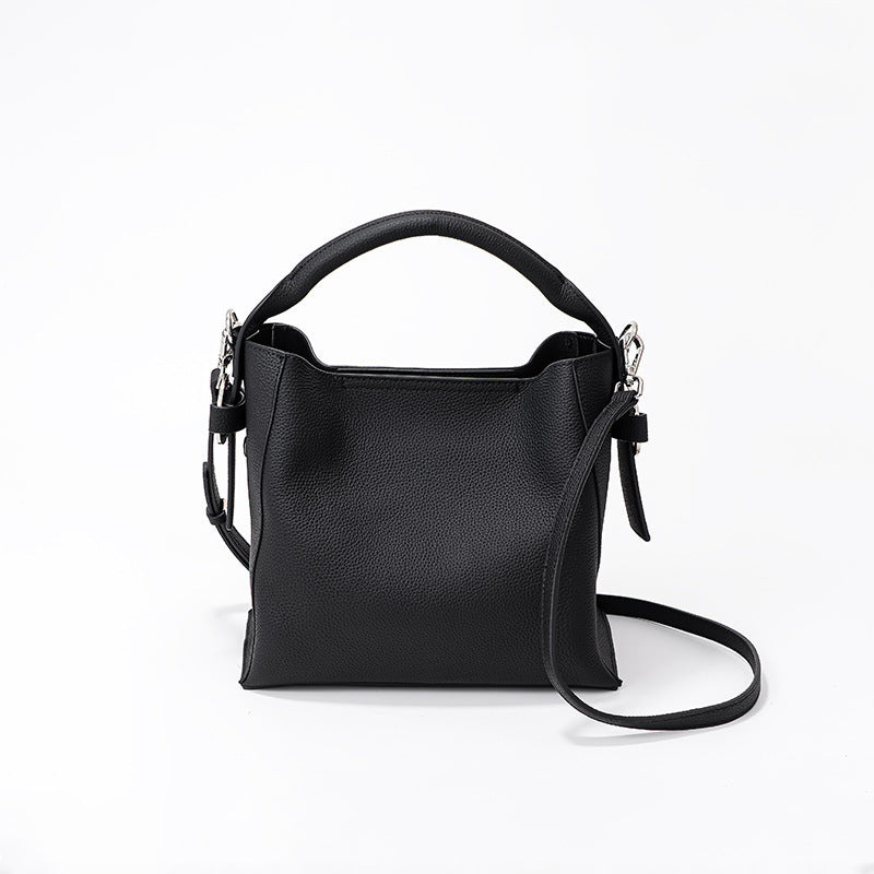 womens fashion top layer cowhide bucket bag