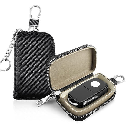 car shield zipper carbon fiber keys box