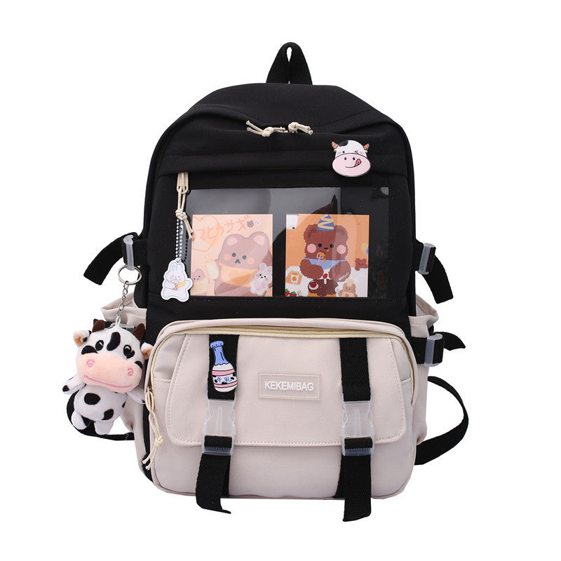 large capacity cartoon backpack junior high school student backpack