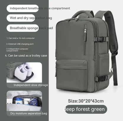 large capacity multifunctional travel waterproof mummy backpack