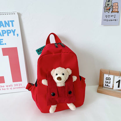 cartoon cute little bear kindergarten school bag