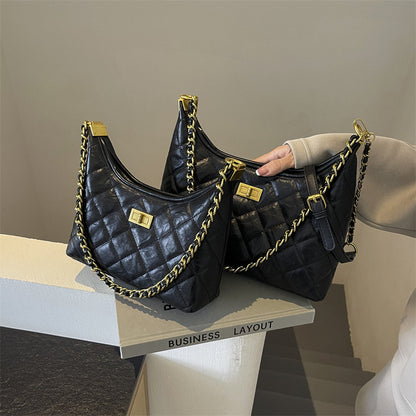 new popular all matching crossbody high grade one shoulder rhombus thread bag