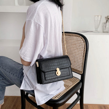 Personality Embossed Stone Pattern Small Square Bag Women