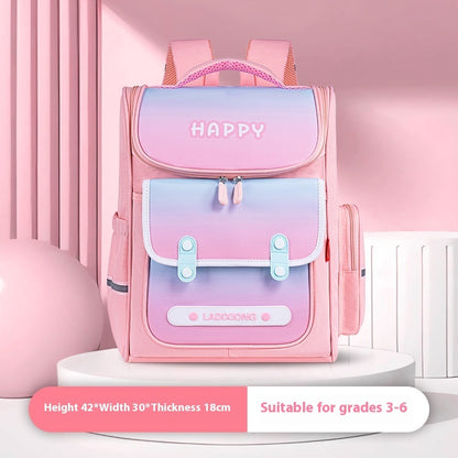 British Style Lightweight And Large Capacity Spine Protection Children's Schoolbag