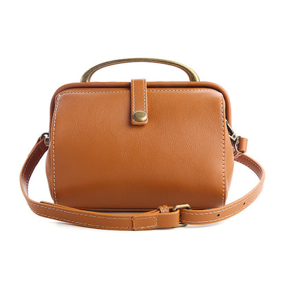 ladies fashion simple leather messenger bag