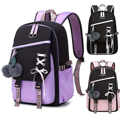 new bow womens backpack girl cute sweet backpack