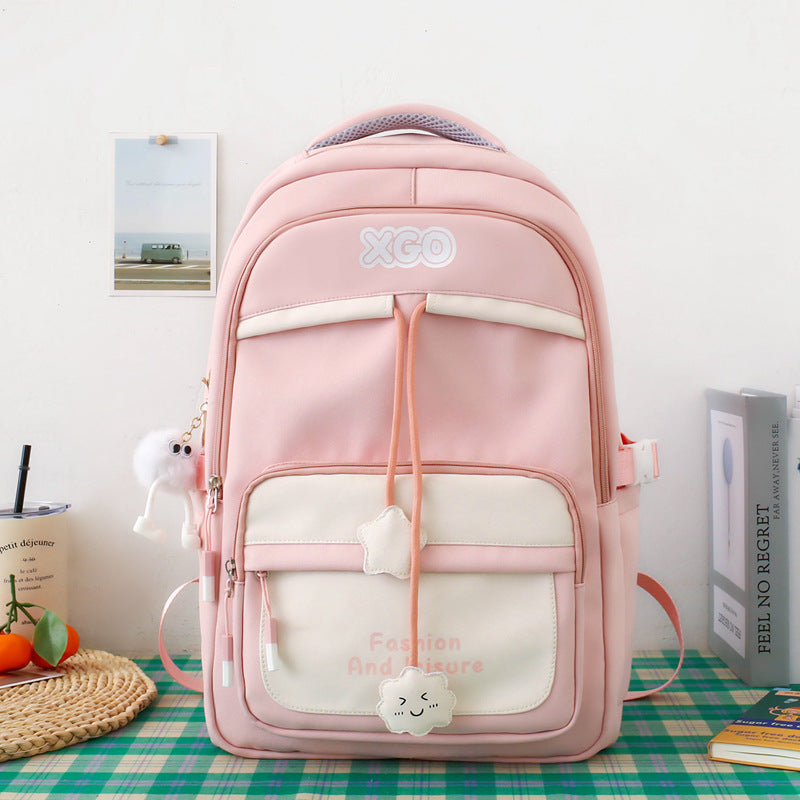 mens and womens same fashion all match backpack large capacity