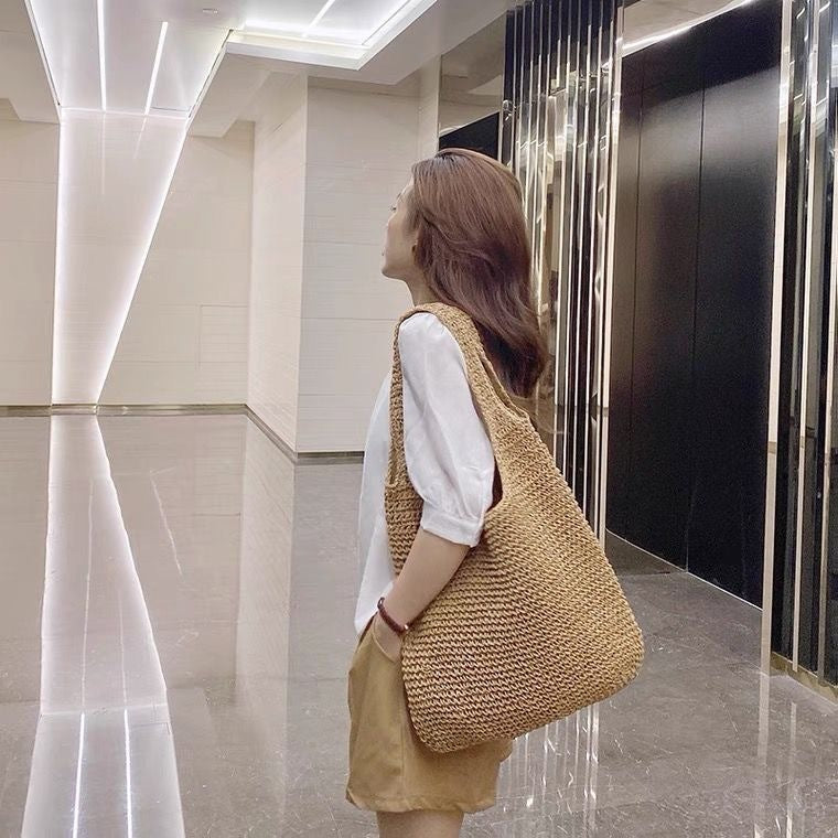 holiday straw bag shoulder bag simple ladies