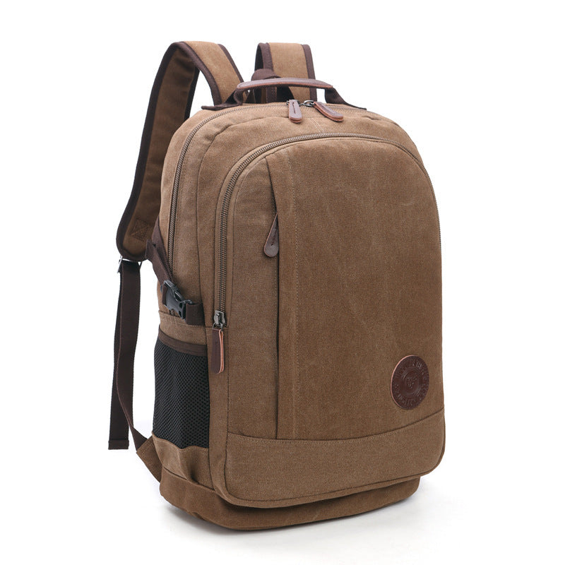 wear resistant washed canvas mens and womens backpacks street casual fashion large capacity multifunctional