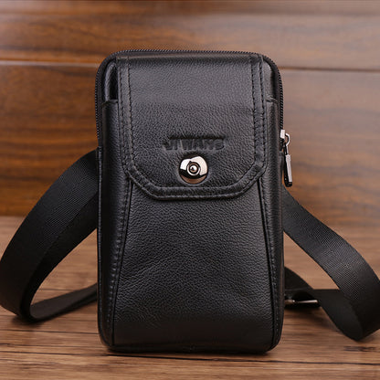 mobile phone bag waist bag cowhide backpack small bag