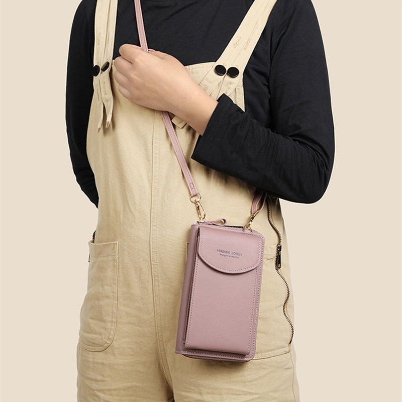 mobile phone crossbody bags clutch large capacity long wallet shoulder bag women