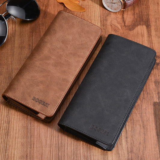 mens thin wallet long card holder