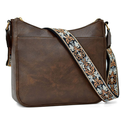 wide shoulder strap large capacity multi functional stitching shoulder bag