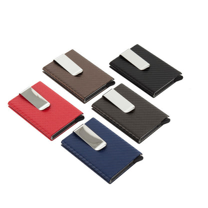 antimagnetic card box bag automatic elastic metal wallet