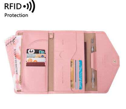 rfid multi function air ticket certificate bag male and female passport holder