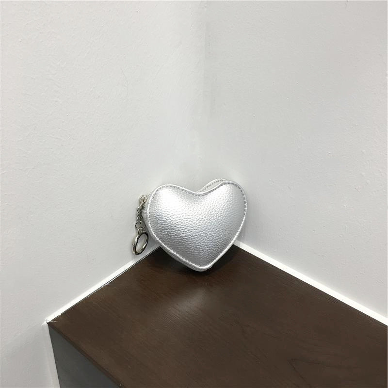 cute mini pendant love heart simplicity key case