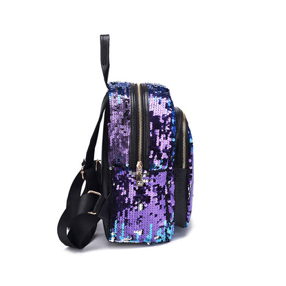 shiny student backpack female bag