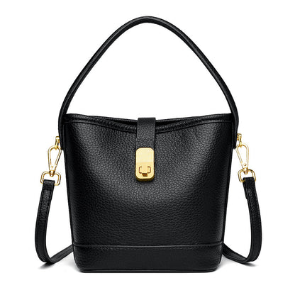 Fashionable Minimalist Multi-layer Single Shoulder Bag Niche Versatile Soft Leather