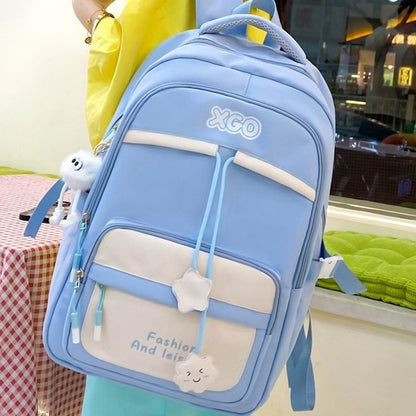 mens and womens same fashion all match backpack large capacity
