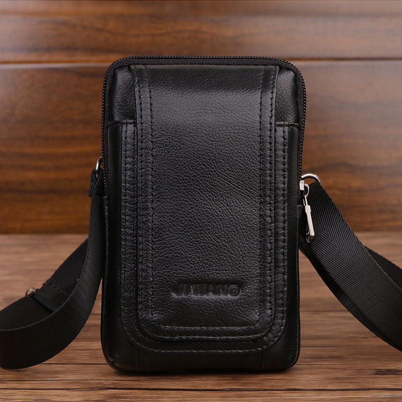 mobile phone bag waist bag cowhide backpack small bag