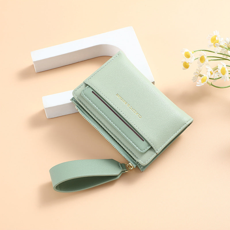 simple elegant solid color wallet for women
