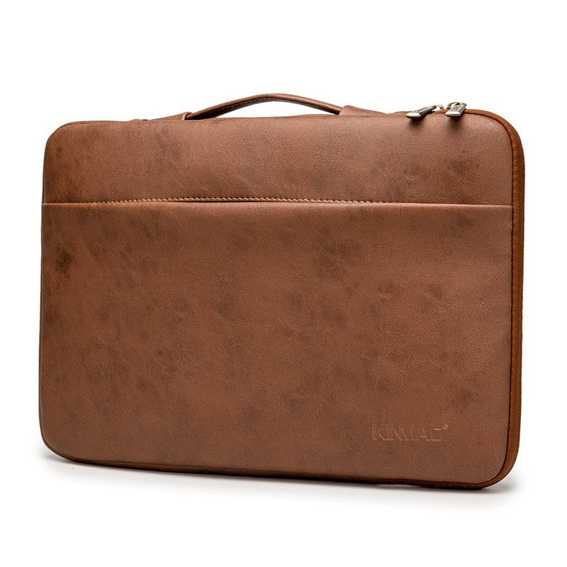 leather laptop bag with portable liner