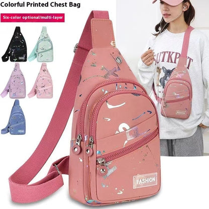 womens one shoulder crossbody backpack oxford cloth chest bag